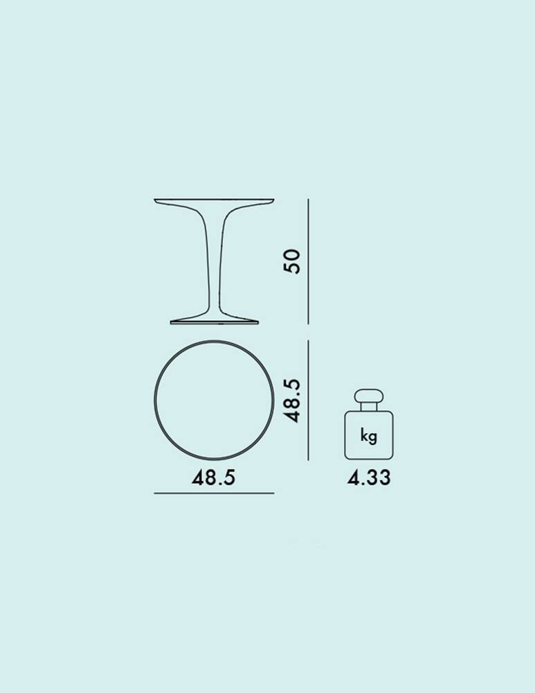 rinascente Kartell Tip Top Tavolino - Nero