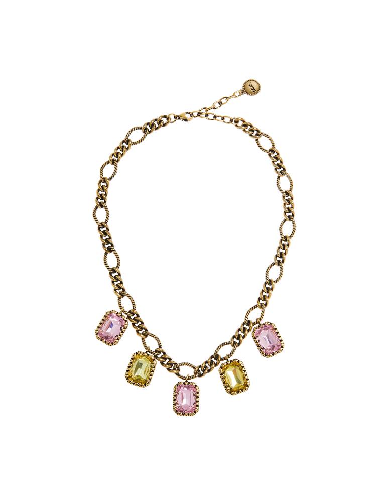 rinascente Mia's Necklace Yellow and Pink stones