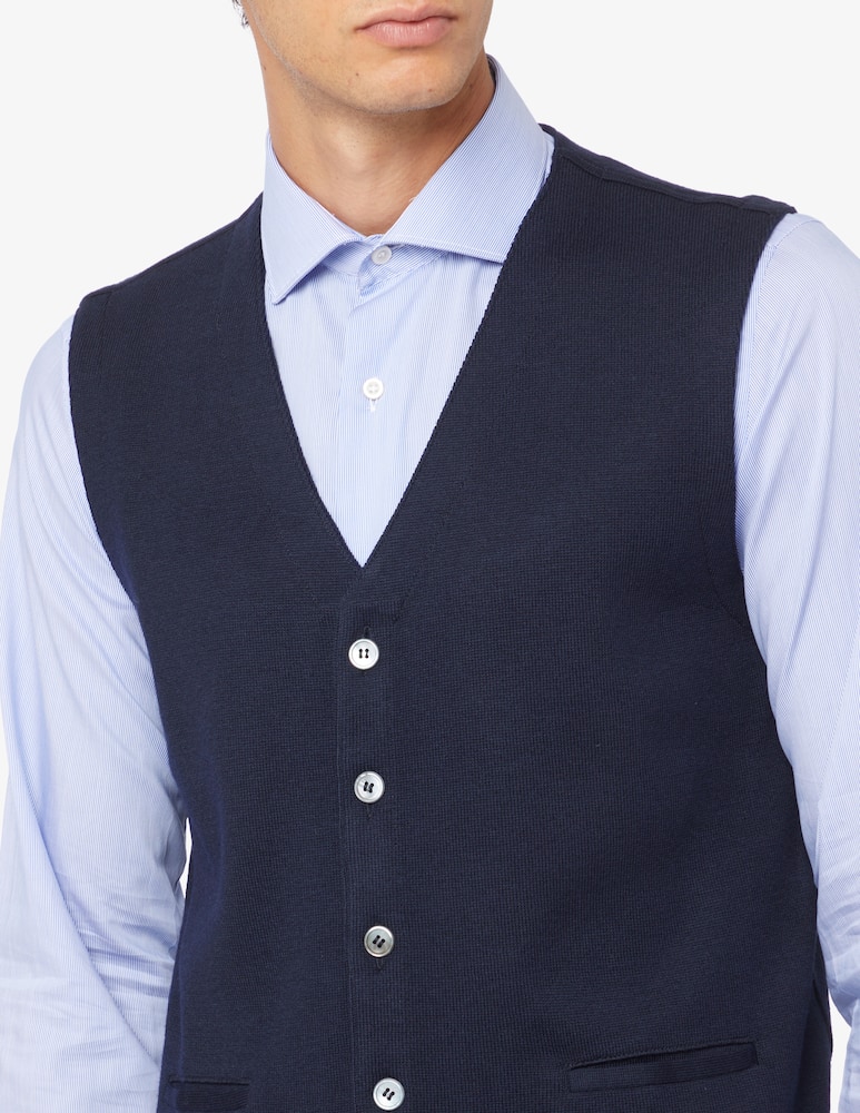 rinascente Gran Sasso Panciotto monopetto merino p. milano