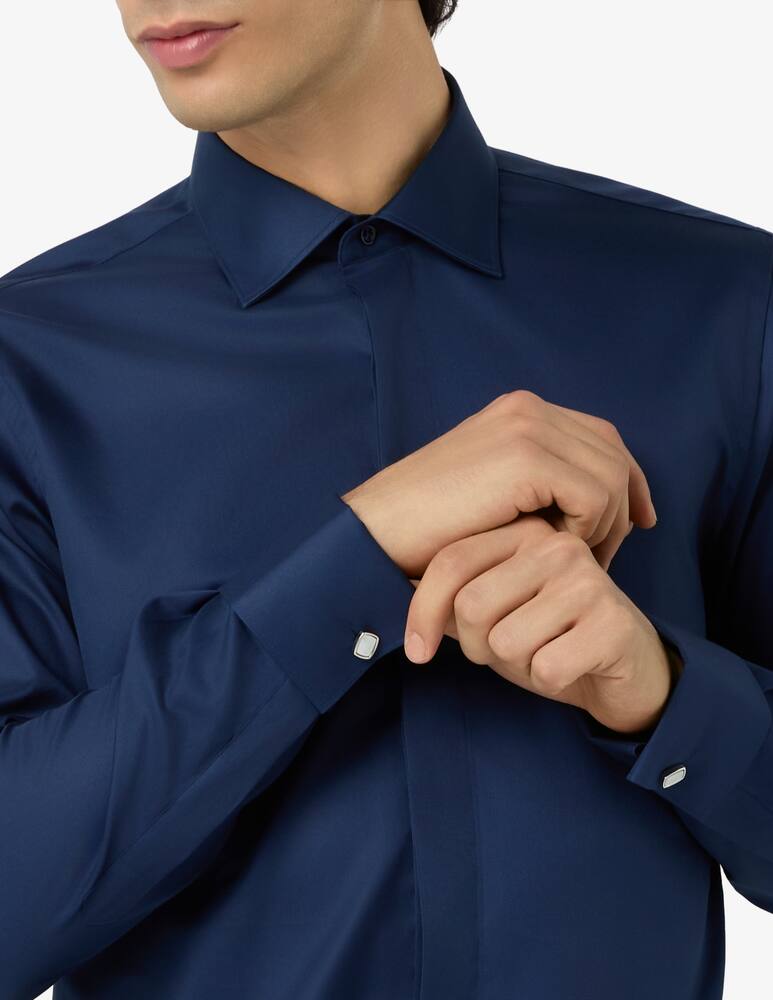 rinascente Sartoria Italiana Camicia in twill di cotone con collo diplomatico