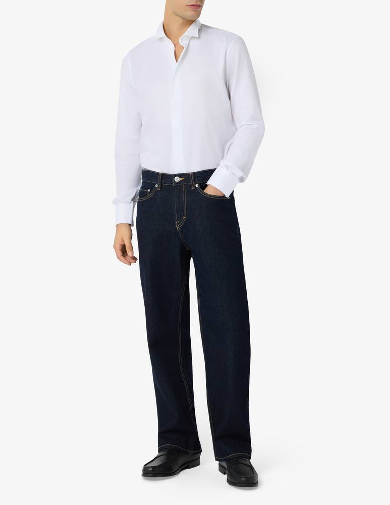 Sartoria Italiana Camicia in twill di cotone con collo diplomatico - immagine 2 Sartoria Italiana Camicia in twill di cotone con collo diplomatico - immagine 2