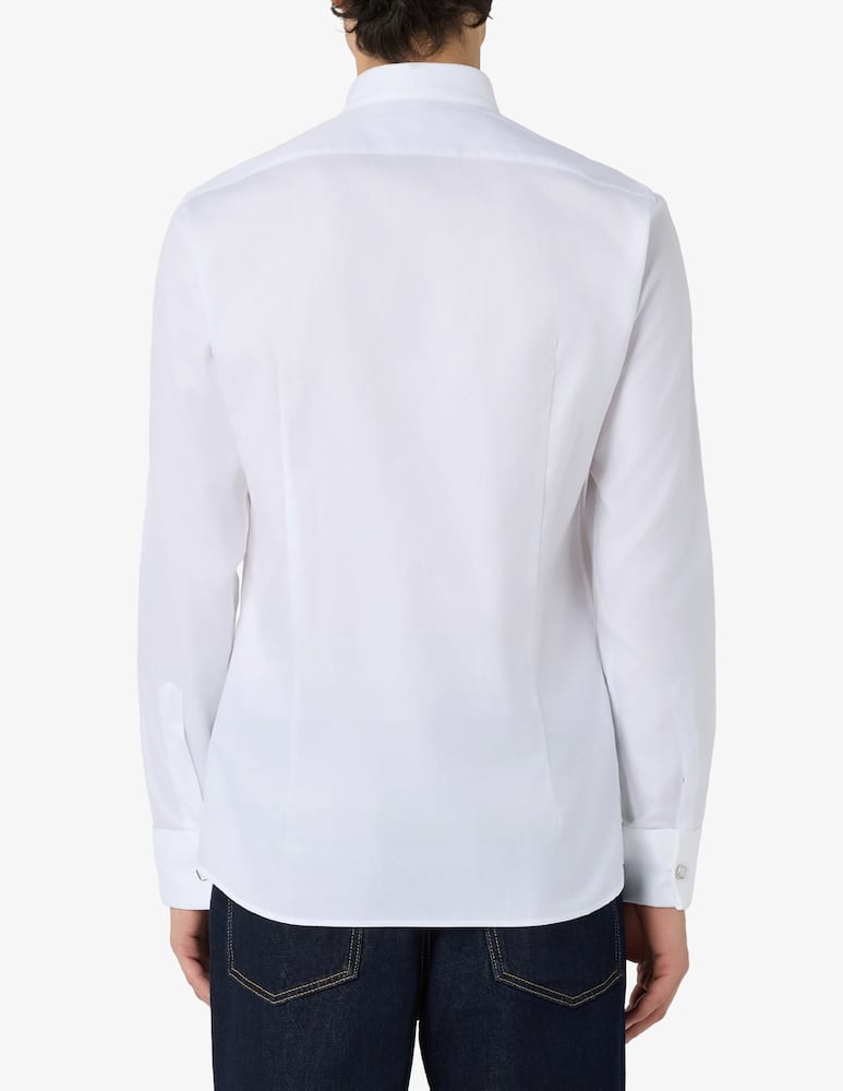 Sartoria Italiana Camicia in twill di cotone con collo diplomatico - immagine 3 Sartoria Italiana Camicia in twill di cotone con collo diplomatico - immagine 3