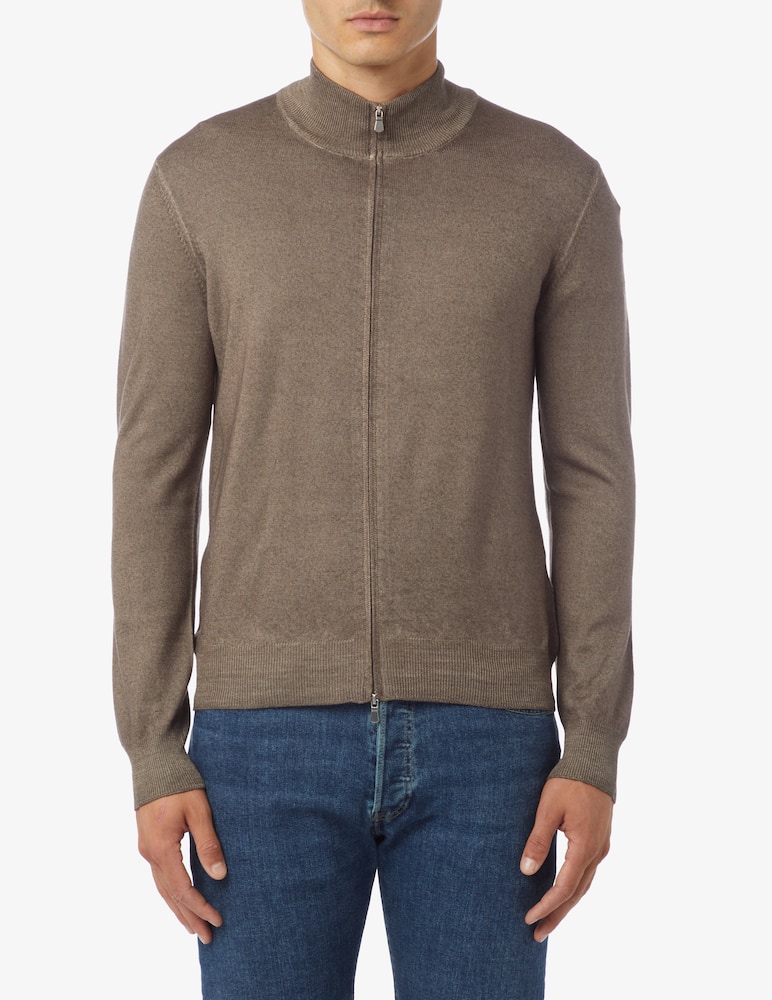Gran Sasso Cardigan zip lavato fin 12 - immagine 1 Gran Sasso Cardigan zip lavato fin 12 - immagine 1