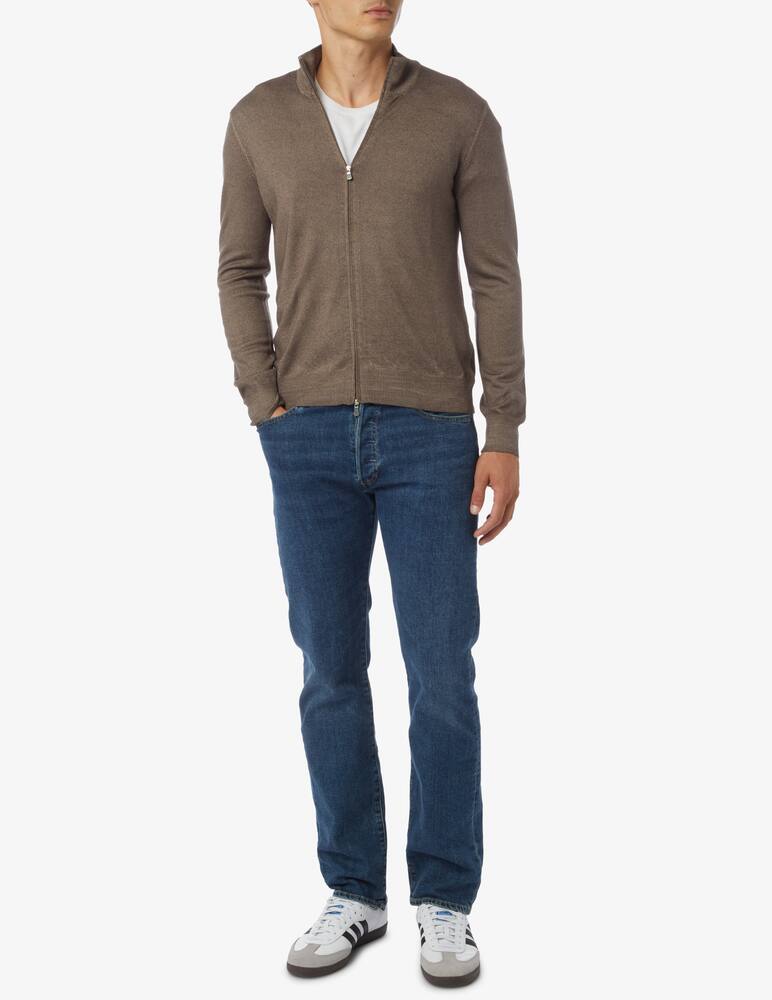 Gran Sasso Cardigan zip lavato fin 12 - immagine 2 Gran Sasso Cardigan zip lavato fin 12 - immagine 2