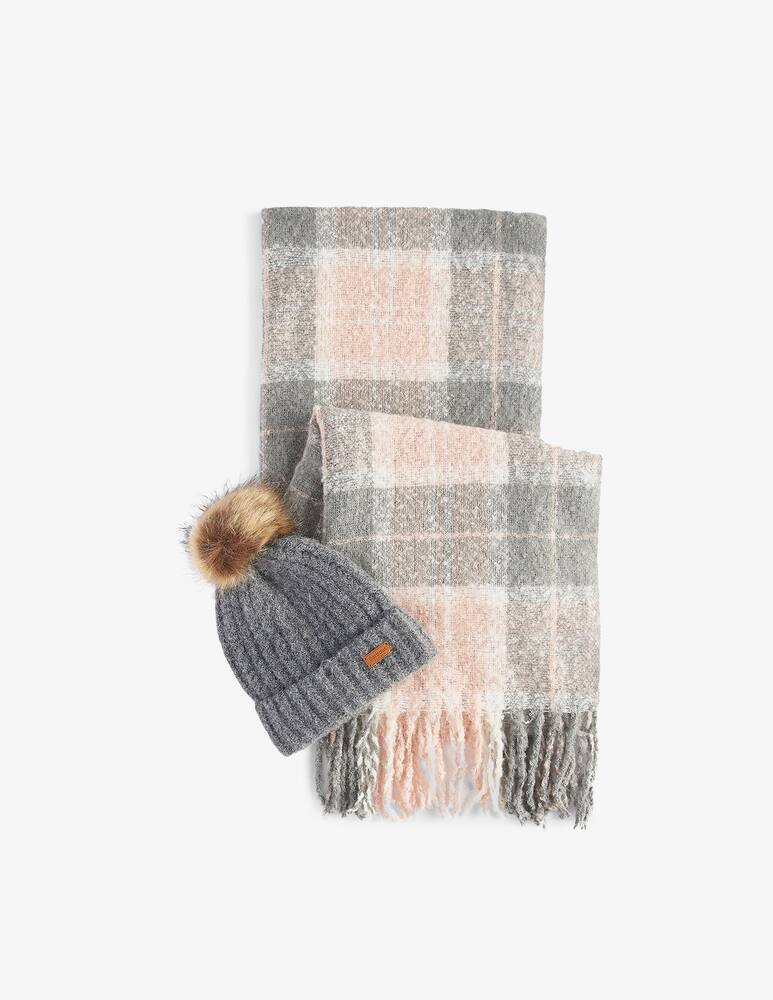 rinascente Barbour Saltburn beanie and scarf gift set