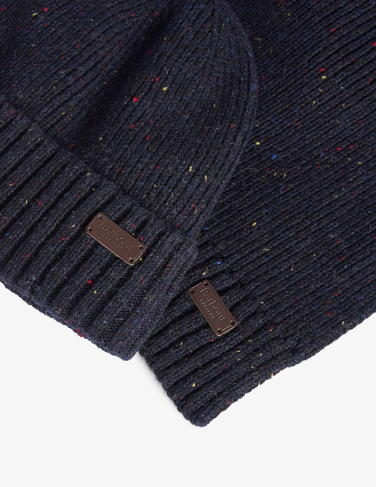 rinascente Barbour Carlton fleck beanie and scarf