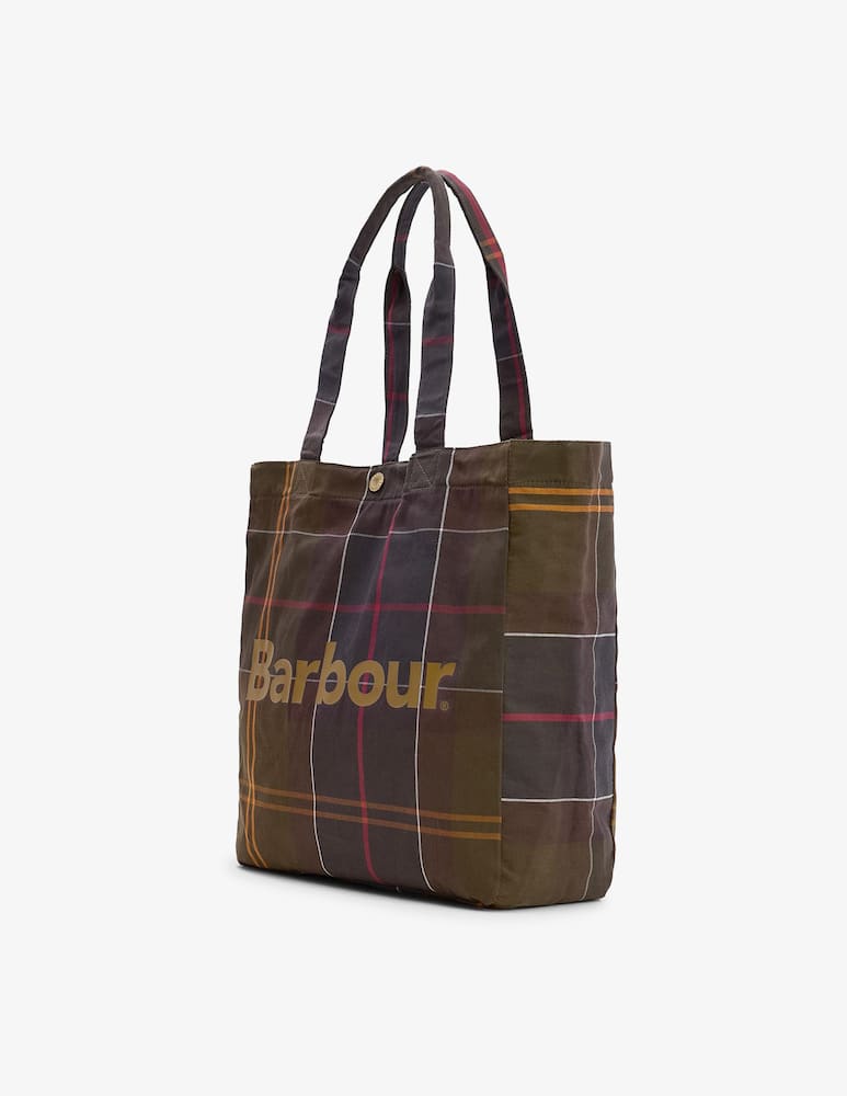 rinascente Barbour Telfield tartan tote bag