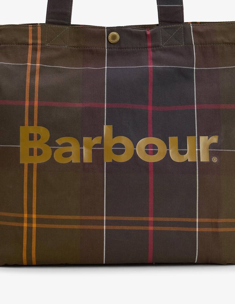 rinascente Barbour Telfield tartan tote bag
