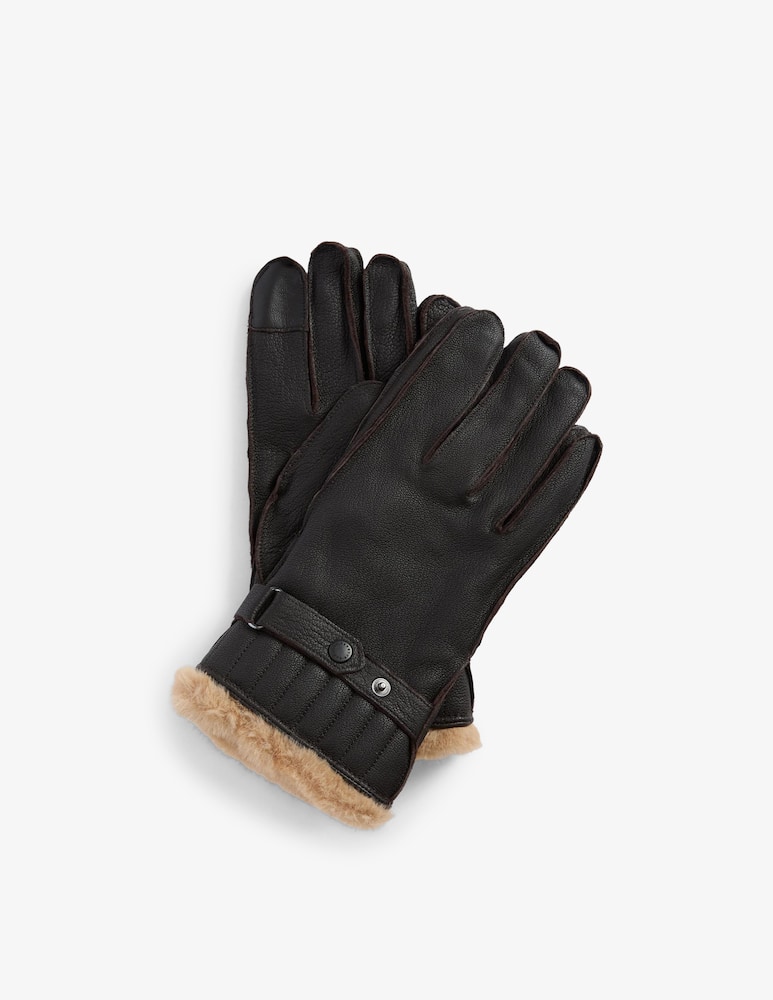 rinascente Barbour Leather utility gloves