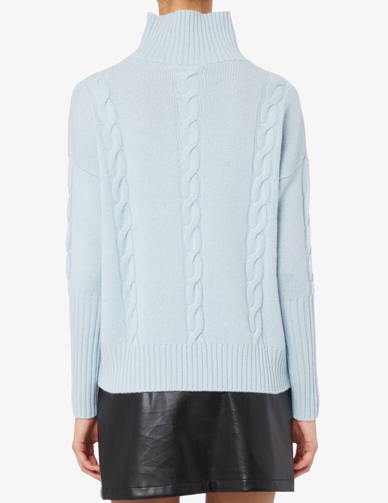 rinascente Pure Cashmere Maglione collo alto treccia maniche costa