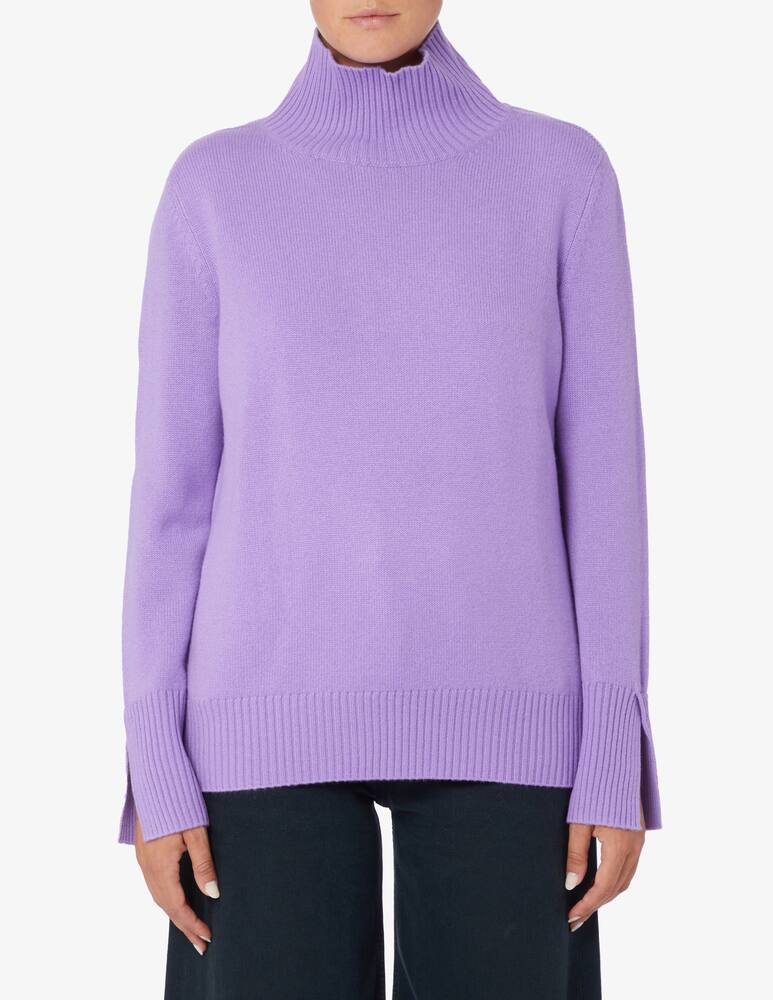 rinascente Pure Cashmere Mock neck sweater with wrist slits