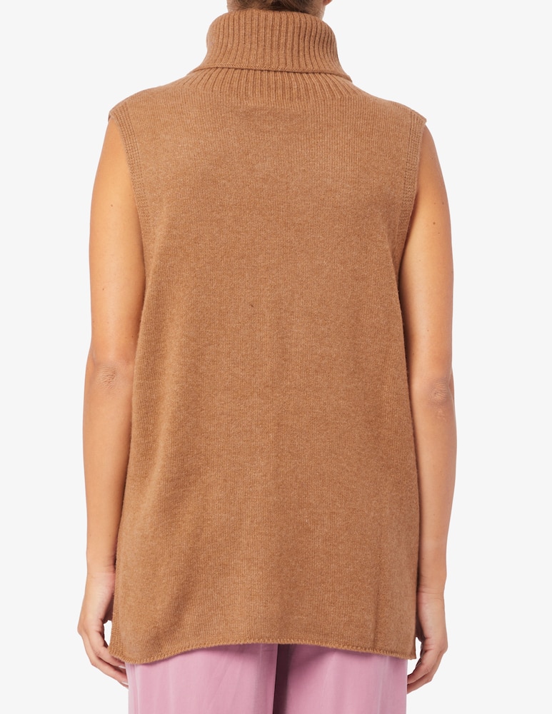 Pure Cashmere Gilet lungo collo alto - immagine 3 Pure Cashmere Gilet lungo collo alto - immagine 3