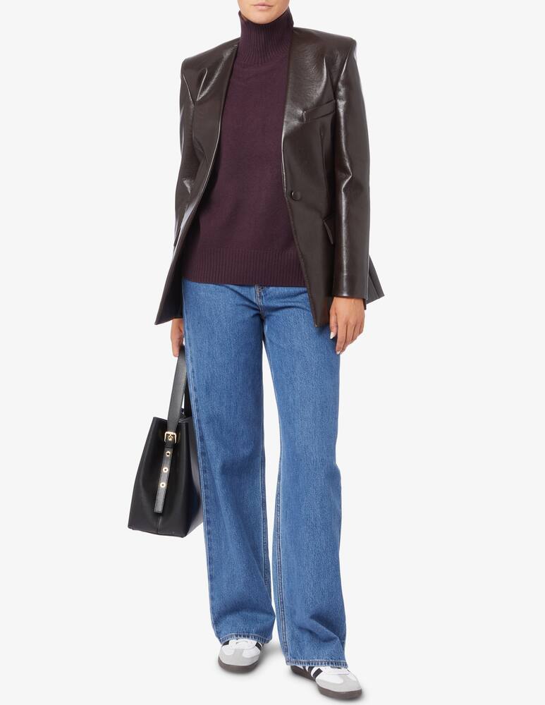 rinascente Pure Cashmere Mock neck sweater with wrist slits