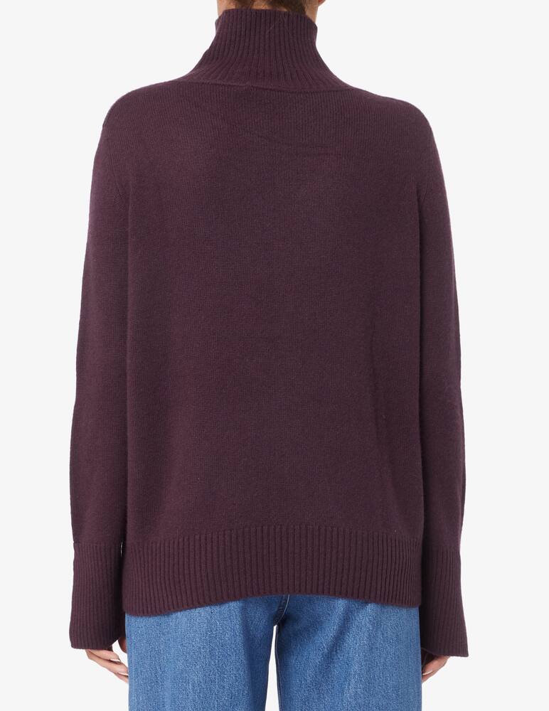 Pure Cashmere Mock neck sweater with wrist slits - picture 3 Pure Cashmere Mock neck sweater with wrist slits - picture 3