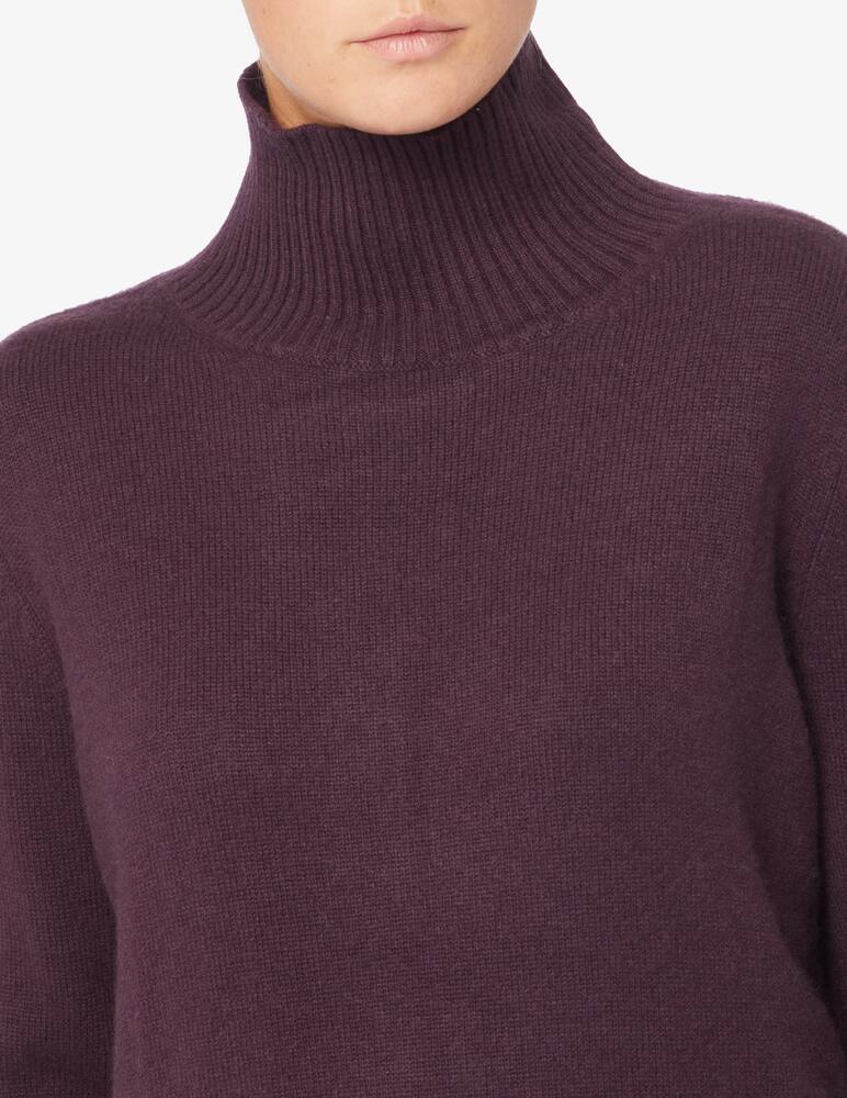 Pure Cashmere Mock neck sweater with wrist slits - picture 4 Pure Cashmere Mock neck sweater with wrist slits - picture 4