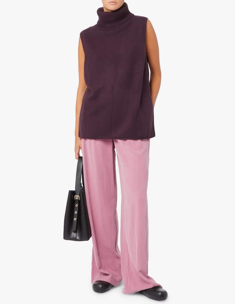 rinascente Pure Cashmere Gilet lungo collo alto