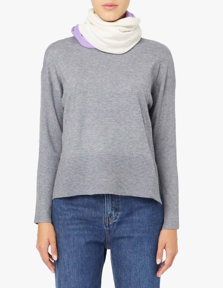 Pure Cashmere Scaldacollo bicolore - immagine 2 Pure Cashmere Scaldacollo bicolore - immagine 2