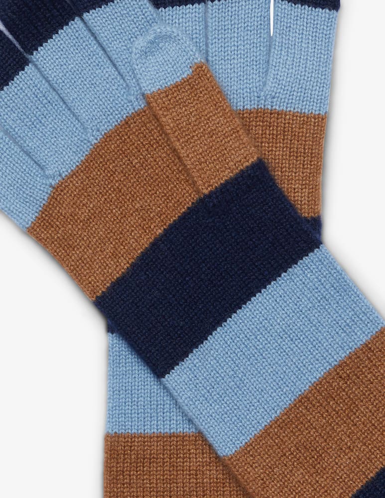 rinascente Pure Cashmere Guanto rigato 3 colori
