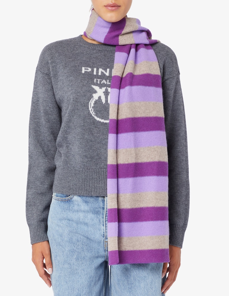 Pure Cashmere Sciarpa rigata 35x160 - immagine 2 Pure Cashmere Sciarpa rigata 35x160 - immagine 2