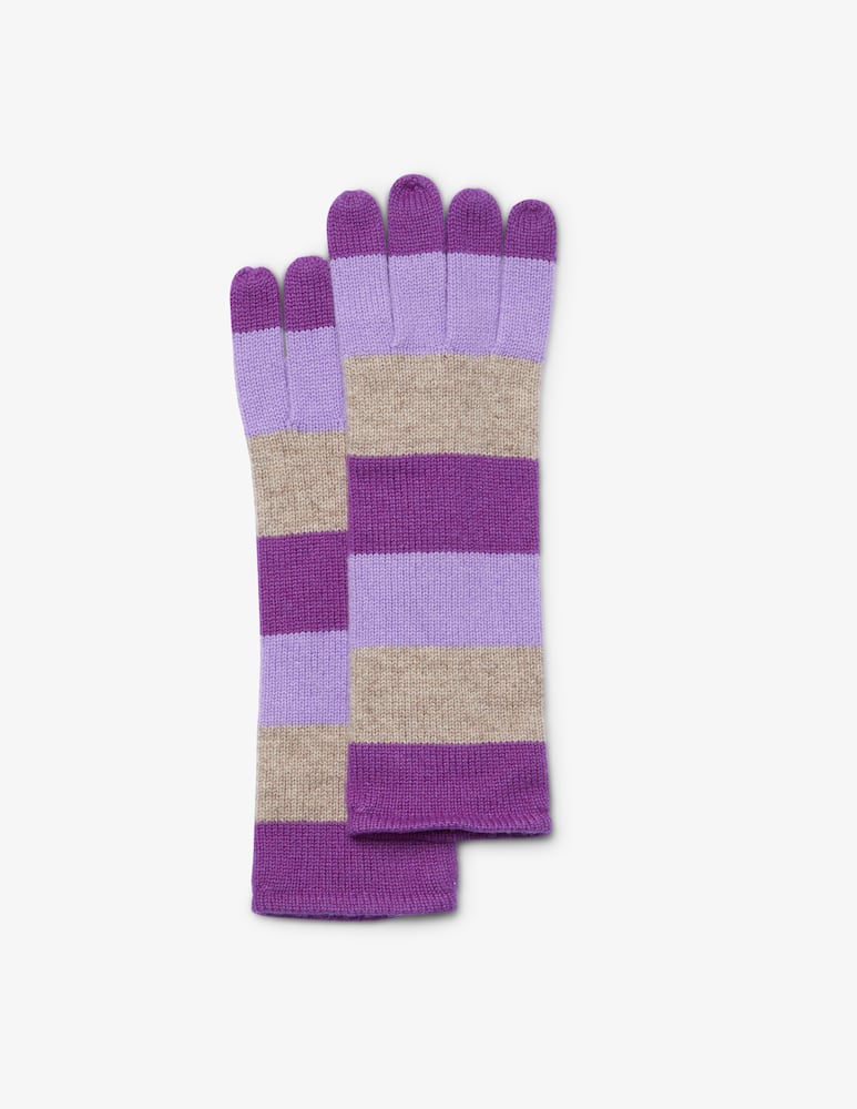Pure Cashmere Guanto rigato 3 colori - immagine 1 Pure Cashmere Guanto rigato 3 colori - immagine 1