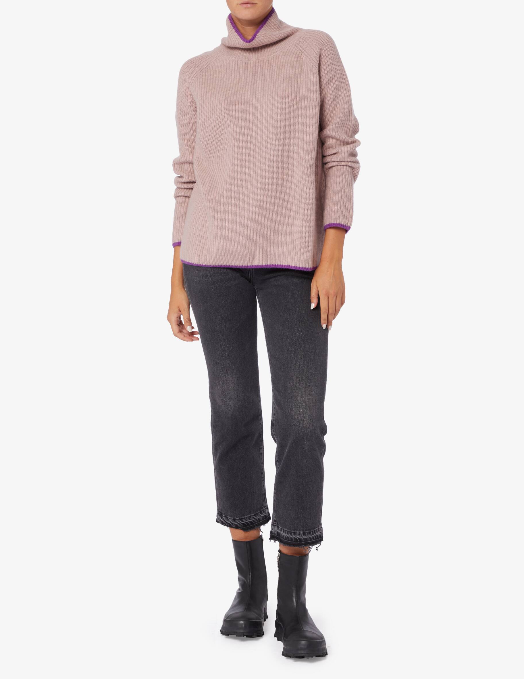 CASSIS Maglione Donna Viola Manica Lunga Casual (IT 40, EU 36