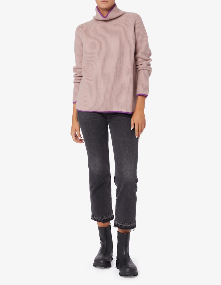 Pure Cashmere Maglione collo alto maglia inglese - immagine 2 Pure Cashmere Maglione collo alto maglia inglese - immagine 2