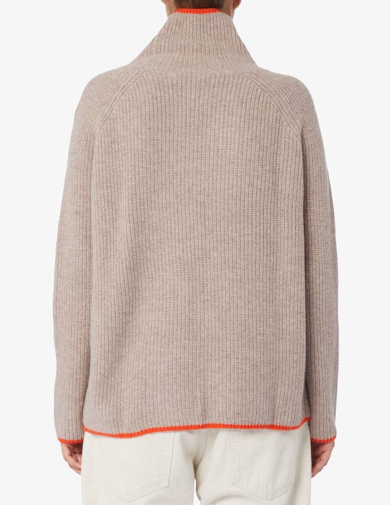 Pure Cashmere Maglione collo alto maglia inglese - immagine 3