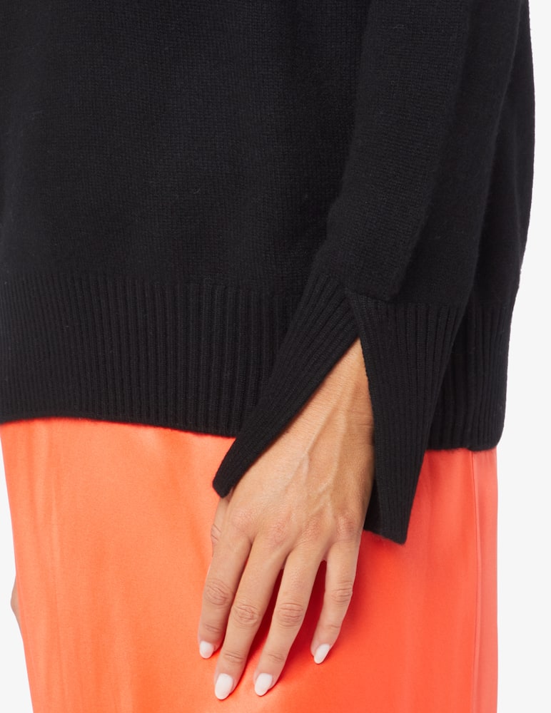 rinascente Pure Cashmere Mock neck sweater with wrist slits