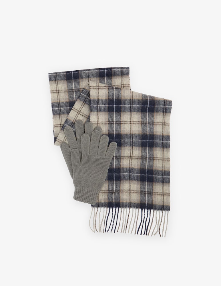 rinascente Barbour Set regalo sciarpa e guanti