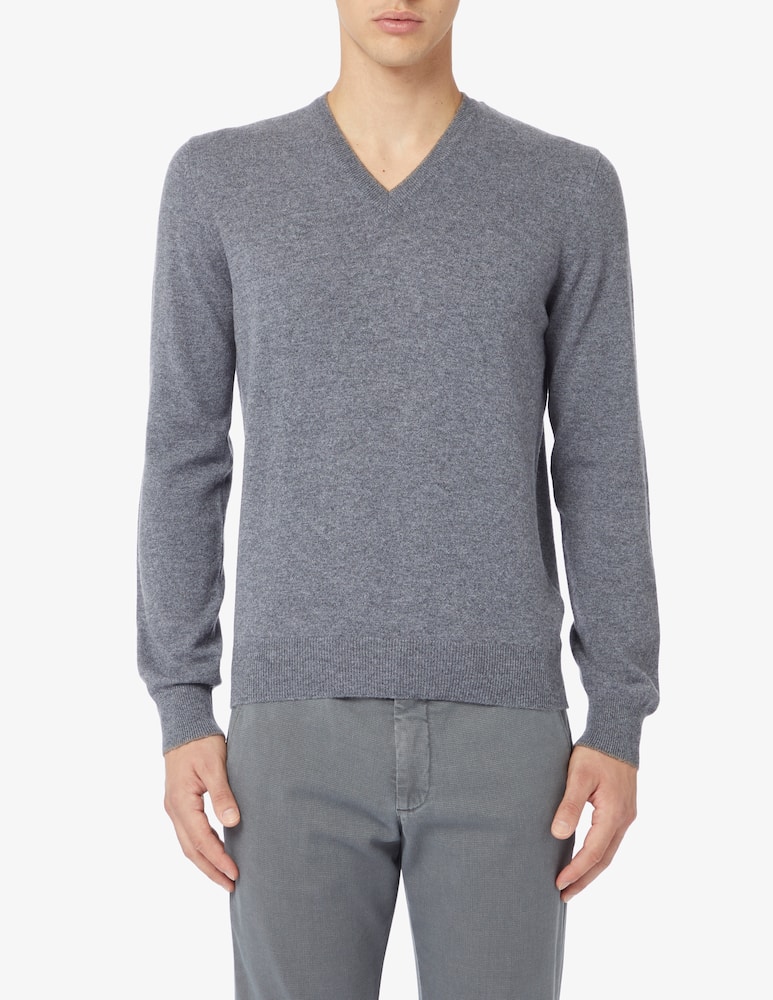 Pure Cashmere Patches v neck jumper - picture 1 Pure Cashmere Patches v neck jumper - picture 1