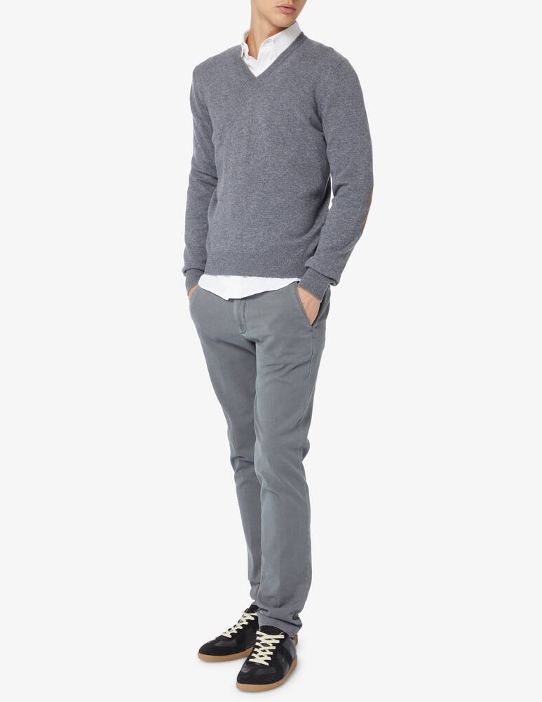 rinascente Pure Cashmere Maglia scollo a v con toppe