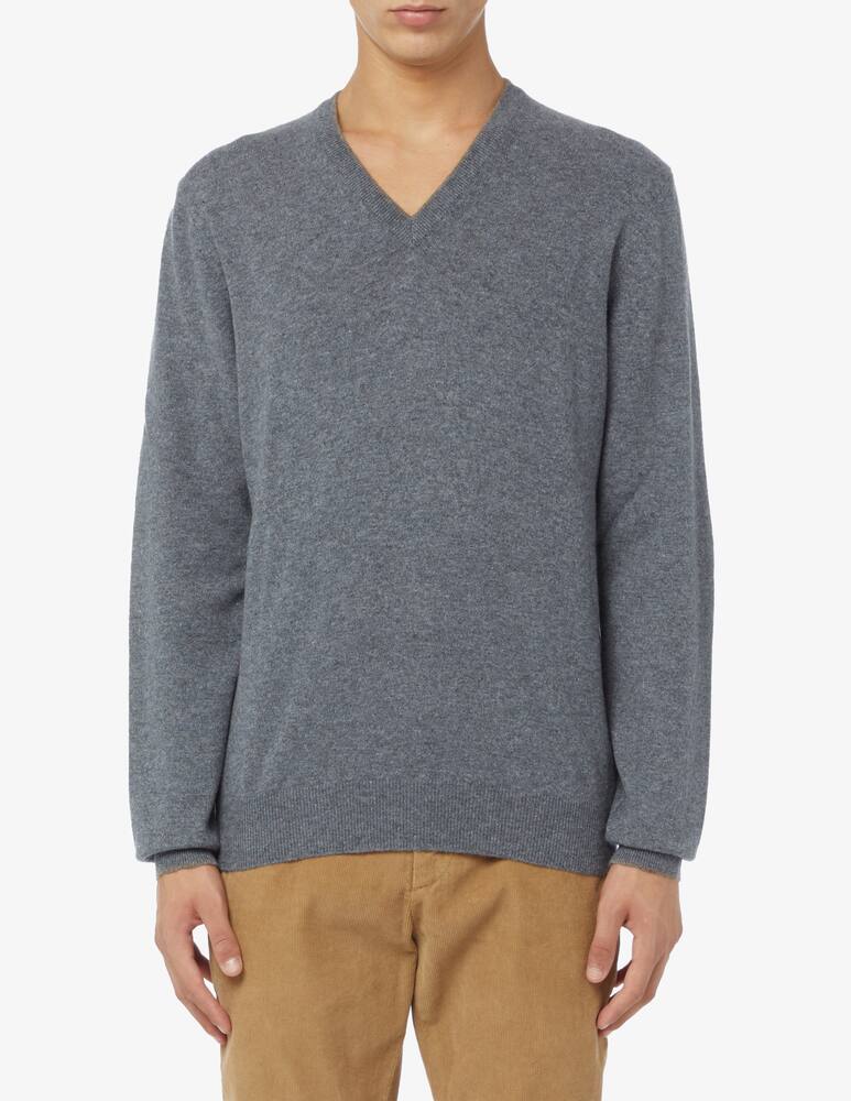 rinascente Pure Cashmere Maglia scollo a v con toppe