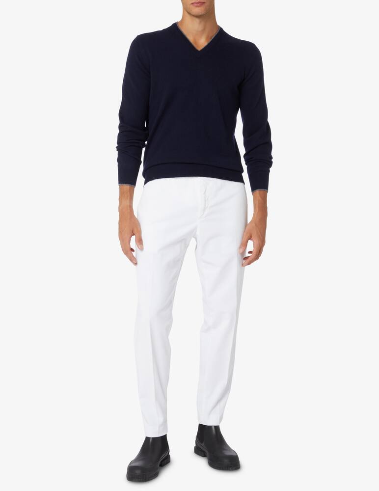 rinascente Pure Cashmere Patches v neck jumper