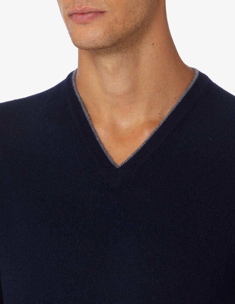 rinascente Pure Cashmere Patches v neck jumper