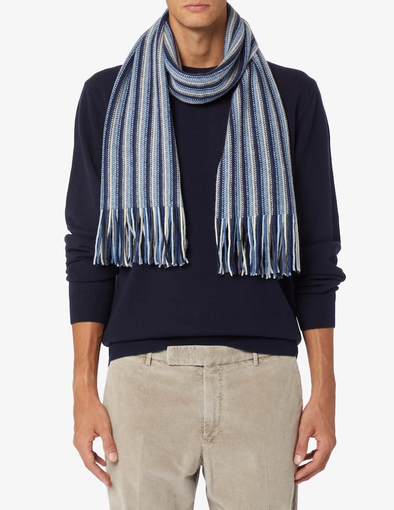 Pure Cashmere Sciarpa multirighe - immagine 1 Pure Cashmere Sciarpa multirighe - immagine 1