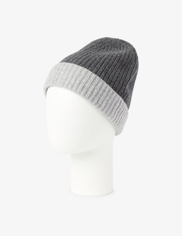 Pure Cashmere Cappello beanie contrast bicolor - immagine 1 Pure Cashmere Cappello beanie contrast bicolor - immagine 1