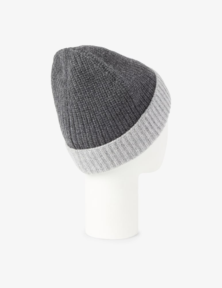 Pure Cashmere Cappello beanie contrast bicolor - immagine 3 Pure Cashmere Cappello beanie contrast bicolor - immagine 3