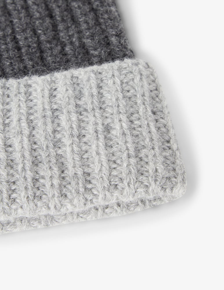 Pure Cashmere Cappello beanie contrast bicolor - immagine 4 Pure Cashmere Cappello beanie contrast bicolor - immagine 4