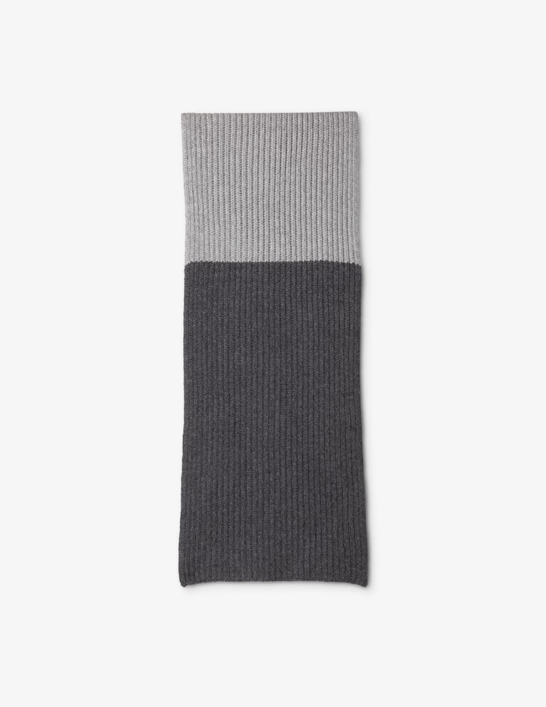 Pure Cashmere Sciarpa bicolor fin5 english ribs - immagine 1
