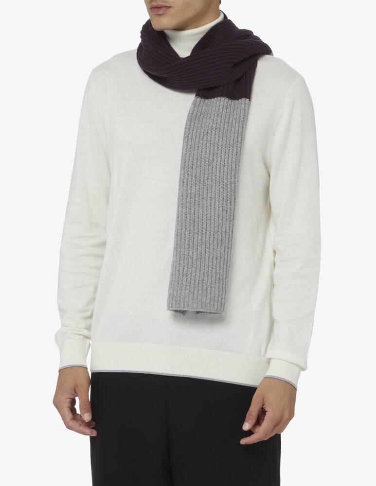 rinascente Pure Cashmere Sciarpa bicolor fin5 english ribs