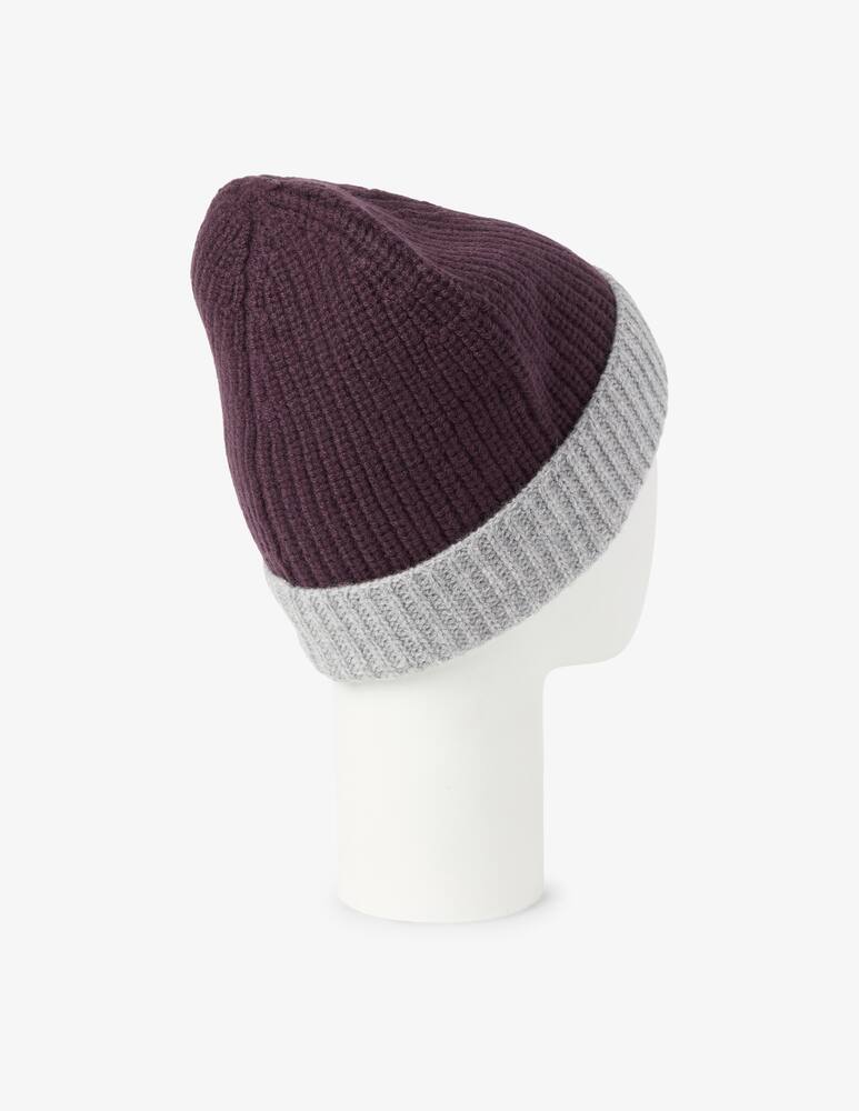 Pure Cashmere Cappello beanie contrast bicolor - immagine 3 Pure Cashmere Cappello beanie contrast bicolor - immagine 3