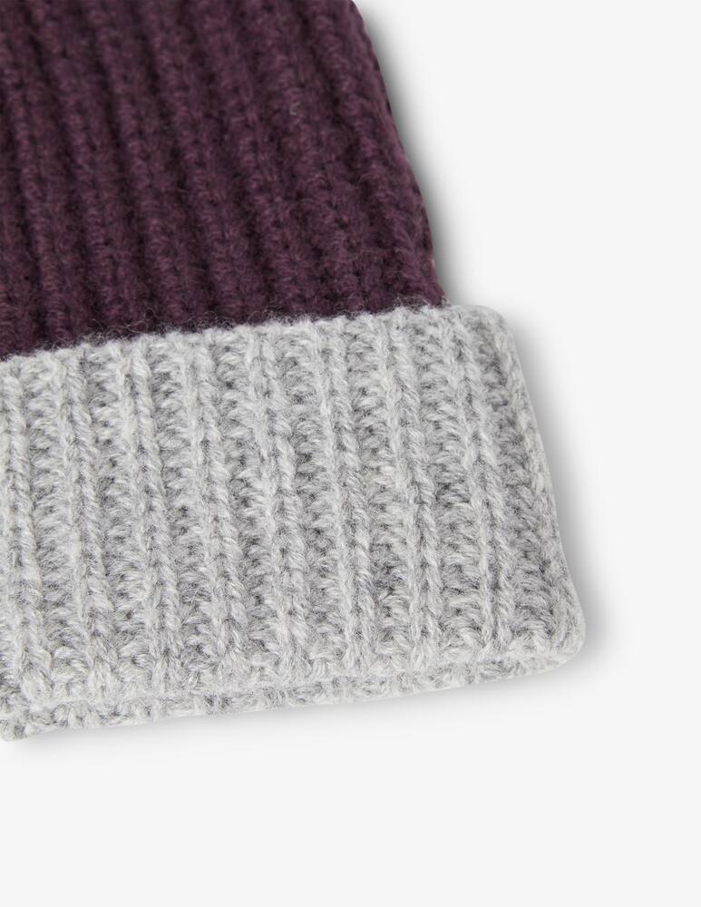 Pure Cashmere Cappello beanie contrast bicolor - immagine 4 Pure Cashmere Cappello beanie contrast bicolor - immagine 4