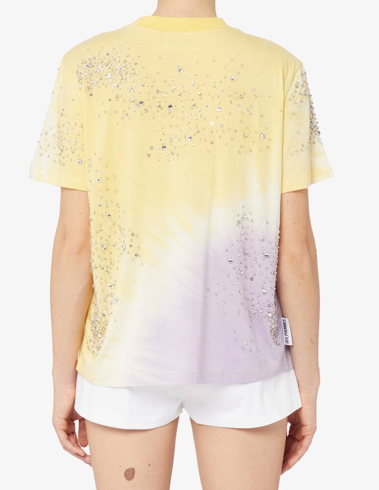 rinascente Des Phemmes T-shirt tie dye con ricamo Splash