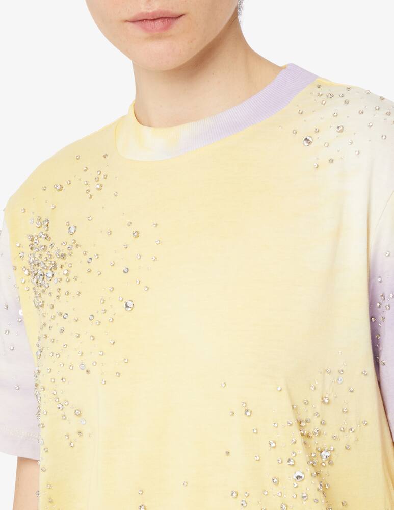 rinascente Des Phemmes T-shirt tie dye con ricamo Splash