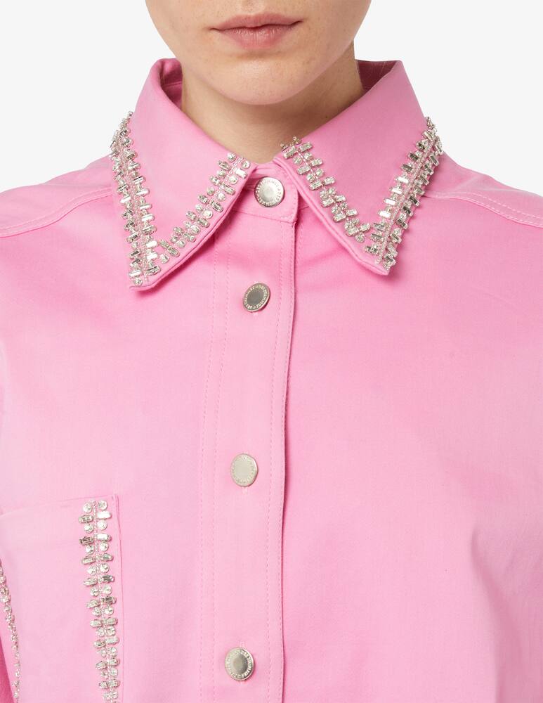 rinascente Des Phemmes Camicia in satin di cotone con ricamo