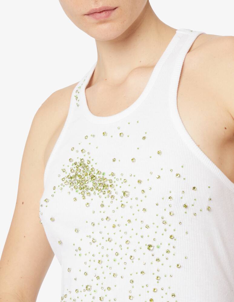 rinascente Des Phemmes Tank top with Splash embridery