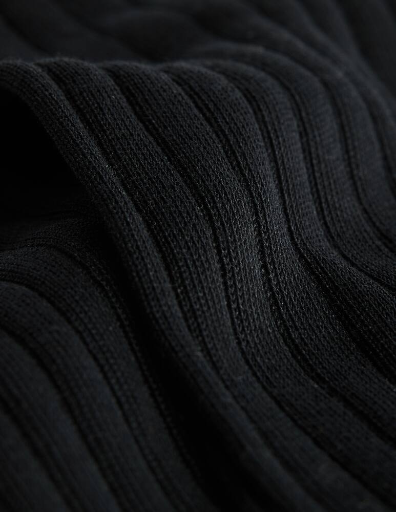 rinascente Sorley Rib knee high socks - Filo Scozia cotton - grey