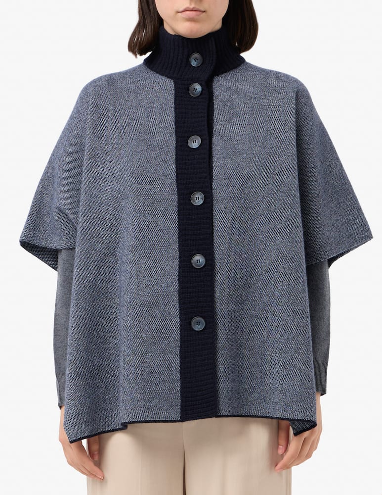 rinascente Elizabeth Ascot Wool and cashmere blend cape