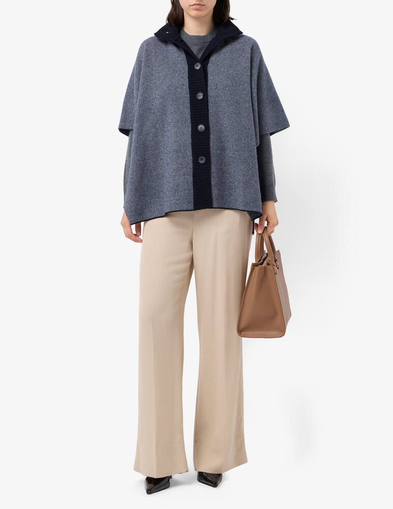 rinascente Elizabeth Ascot Wool and cashmere blend cape