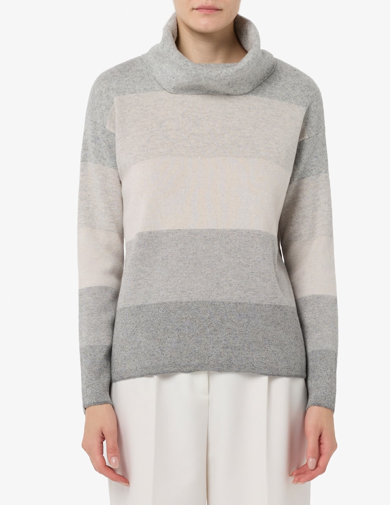 rinascente Elizabeth Ascot Anel turtleneck striped jumper